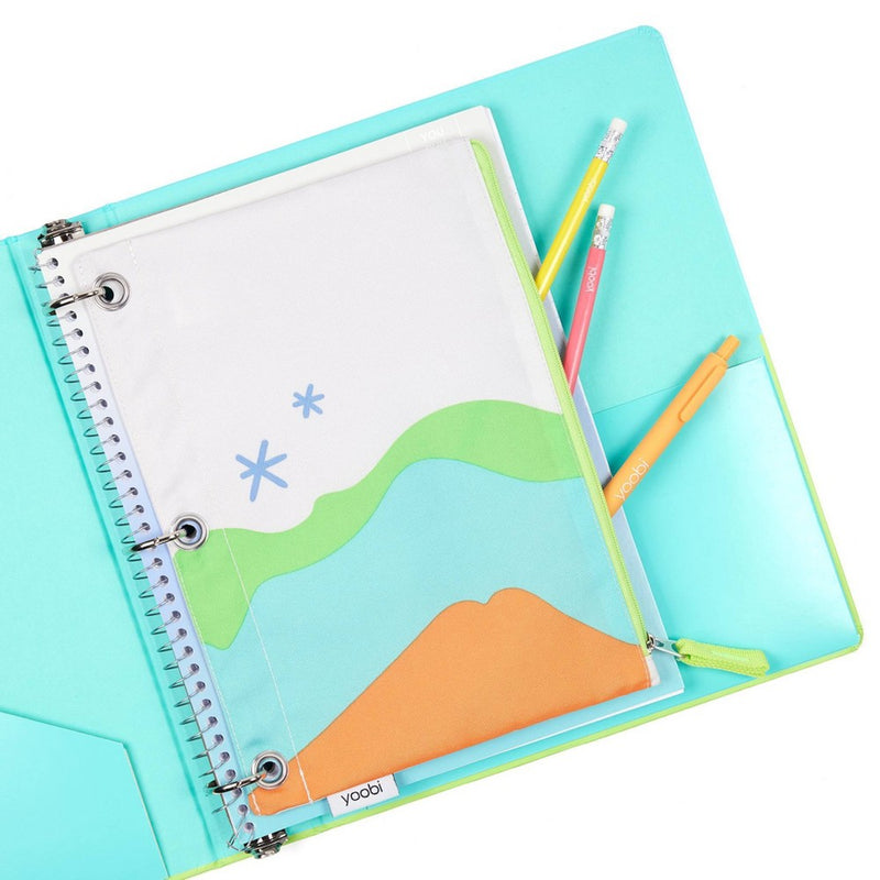 Single Zipper Pencil Case Abstract Mountains - Yoobi