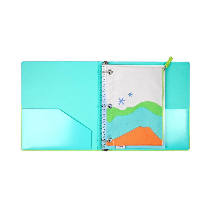 Single Zipper Pencil Case Abstract Mountains - Yoobi