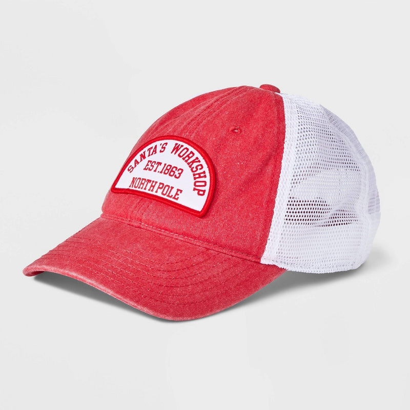 North Pole Trucker Hat - Mighty Fine Red