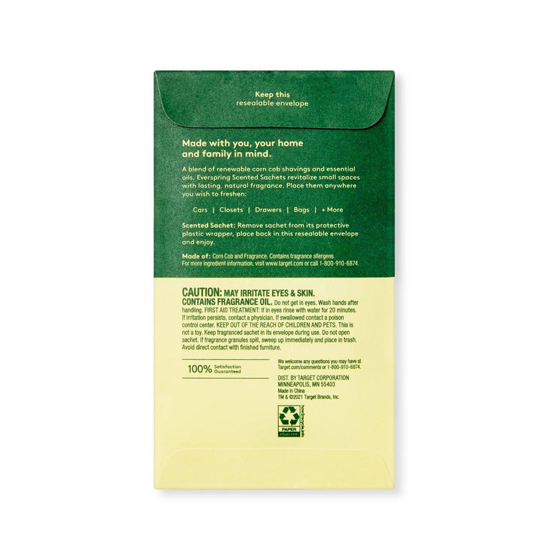 Air Freshener Sachet - Lemon & Mint - Everspring