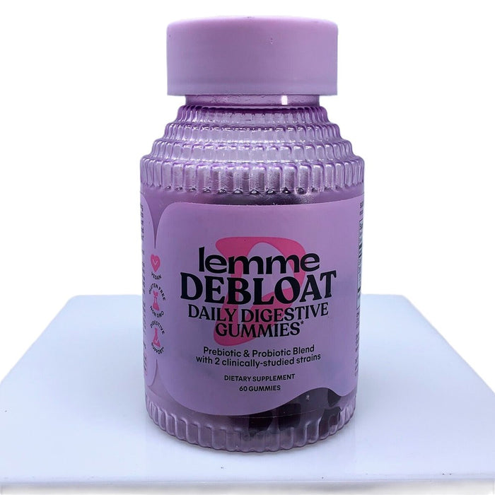 Lemme Debloat Daily Digestive Probiotic Vegan Gummies - 60ct EXP 04/2025