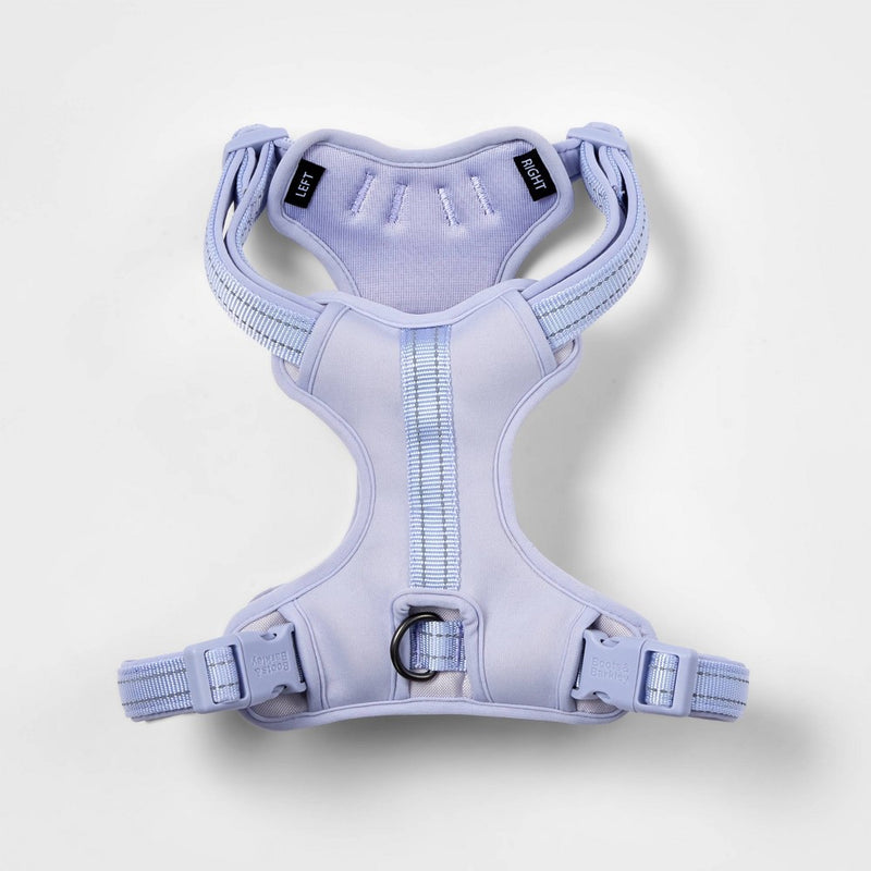 Reflective + Comfort Adjustable Dog Harness - Lilac - M - Boots & Barkley