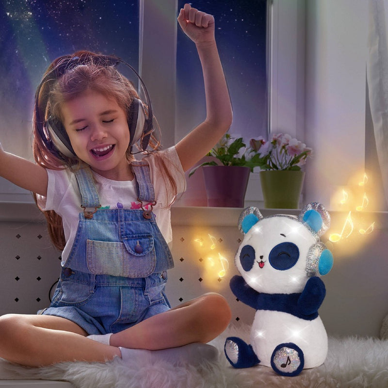 FAO Schwarz Glow Brights Plush with Lights and Sounds 13" DJ Panda