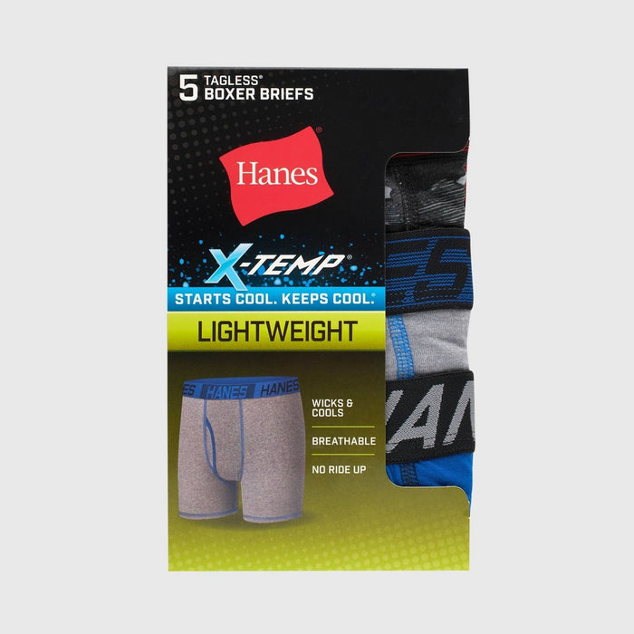 Hanes Boys' 5pk X-Temp Boxer Briefs - Red XL