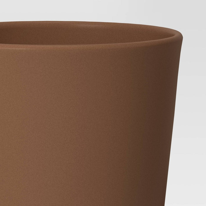 Aesthetic Plastic Indoor Outdoor Planter Pot Nest Brown 8.5"x8.5" - Threshold