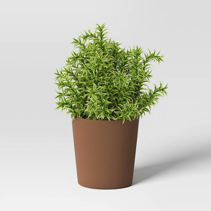Aesthetic Plastic Indoor Outdoor Planter Pot Nest Brown 8.5"x8.5" - Threshold
