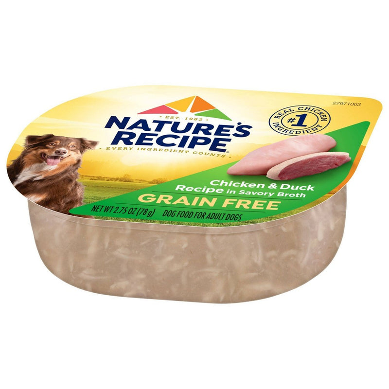 Nature's Recipe Grain-Free In Broth Wet Dog Food Chicken & Duck Recipe - 2.75oz