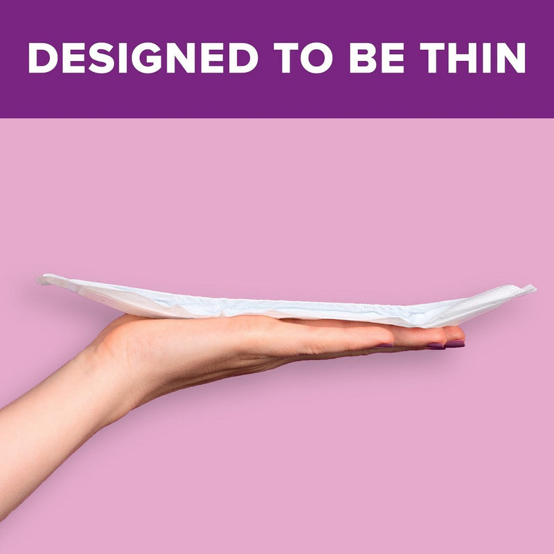 Poise Ultra Thin Moderate Absorbency Pads with Wings - Regular - 54ct