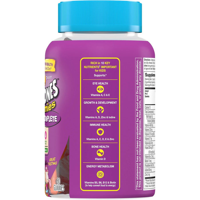 The Flintstones Kids' Complete Multivitamin Gummies - Mixed Fruit - 80ct