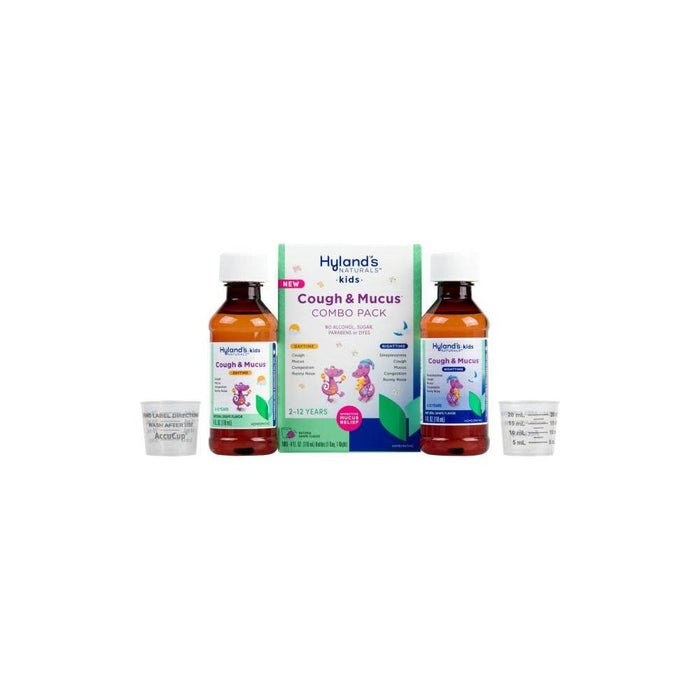 Hyland's Naturals Kids' Cough & Mucus Combo Pack Syrup - Grape - 8 fl oz