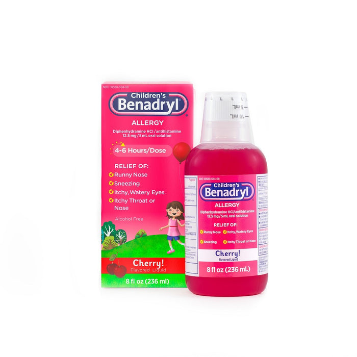 Children's Benadryl Allergy Relief Liquid - Cherry - Diphenhydramine - 8 fl oz