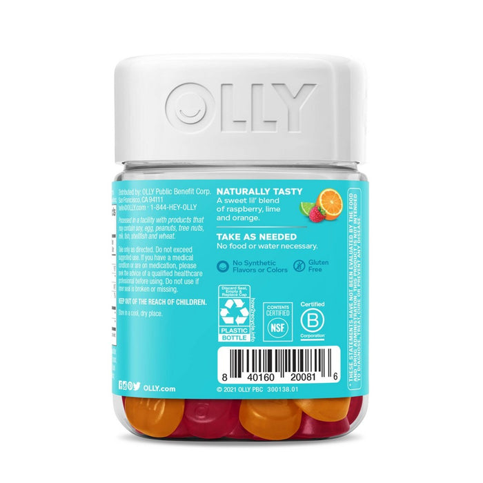 OLLY Kids Chillax Supplement Gummies with Magnesium, L-Theanine & Lemon Balm - Sunny Sherbet - 50ct