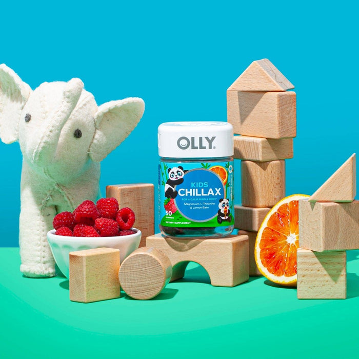 OLLY Kids Chillax Supplement Gummies with Magnesium, L-Theanine & Lemon Balm - Sunny Sherbet - 50ct
