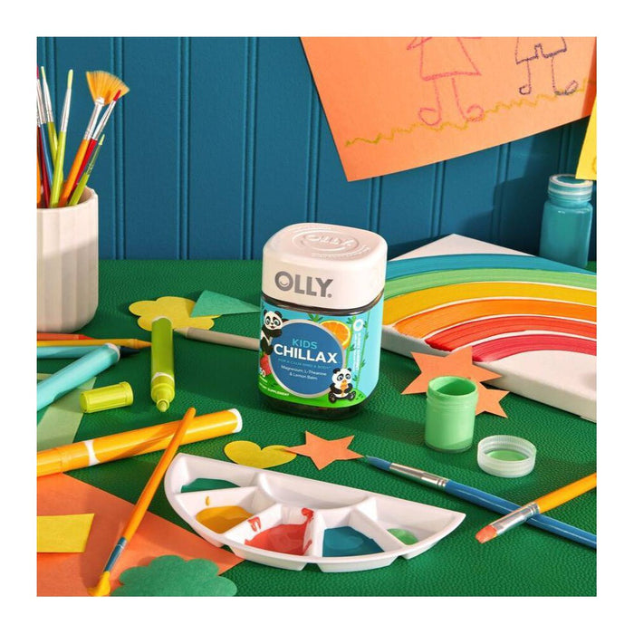 OLLY Kids Chillax Supplement Gummies with Magnesium, L-Theanine & Lemon Balm - Sunny Sherbet - 50ct