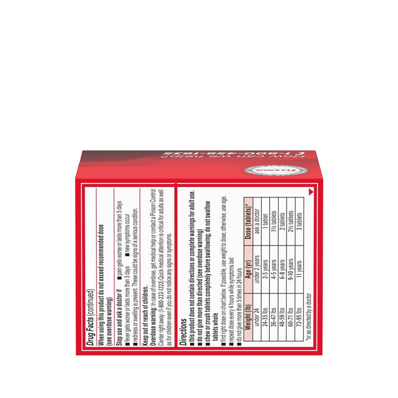 Children's Tylenol Pain + Fever Relief Chewables - Acetaminophen - Grape - 24ct - 3 PACK
