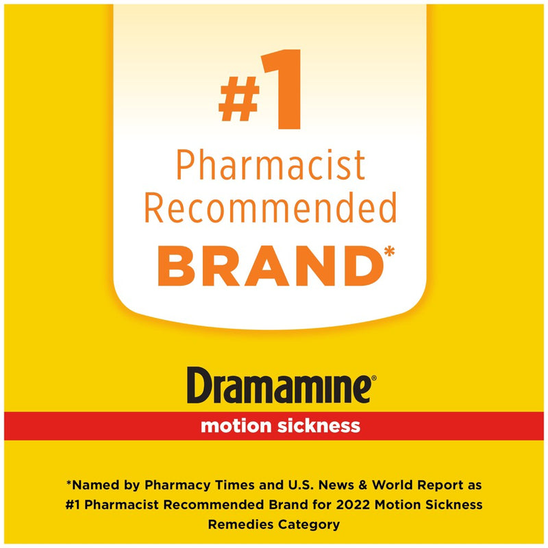 Dramamine Original Formula Motion Sickness Relief Tablets for Nausea, Dizziness & Vomiting - 12ct