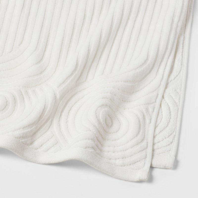 16"x27" Cloud Geo Hand Towel White - Threshold