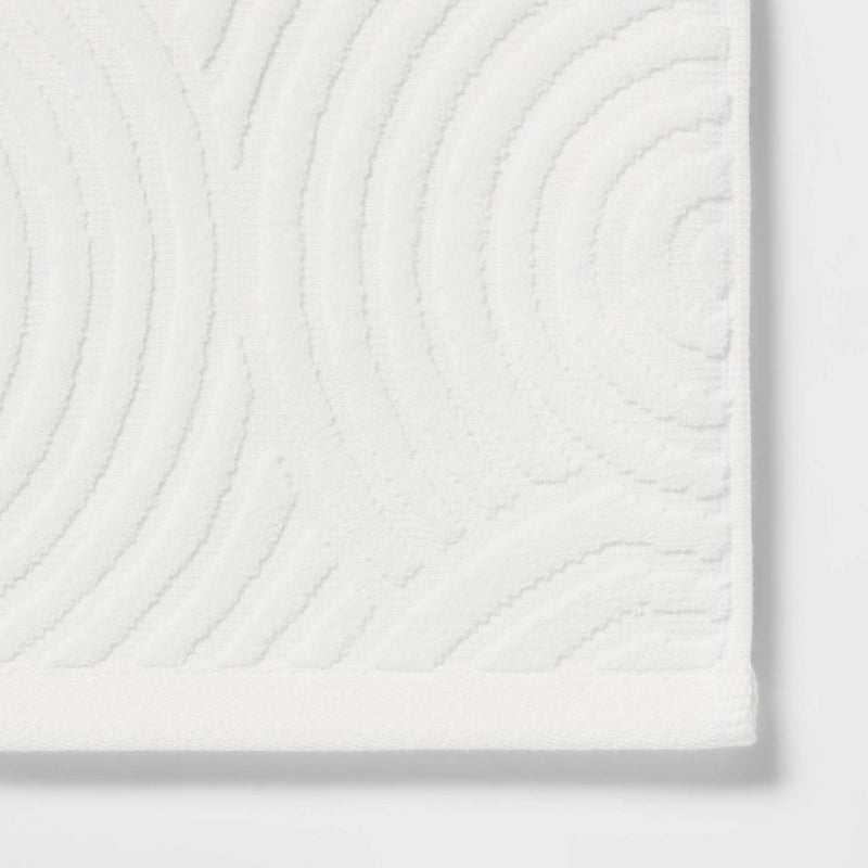 16"x27" Cloud Geo Hand Towel White - Threshold