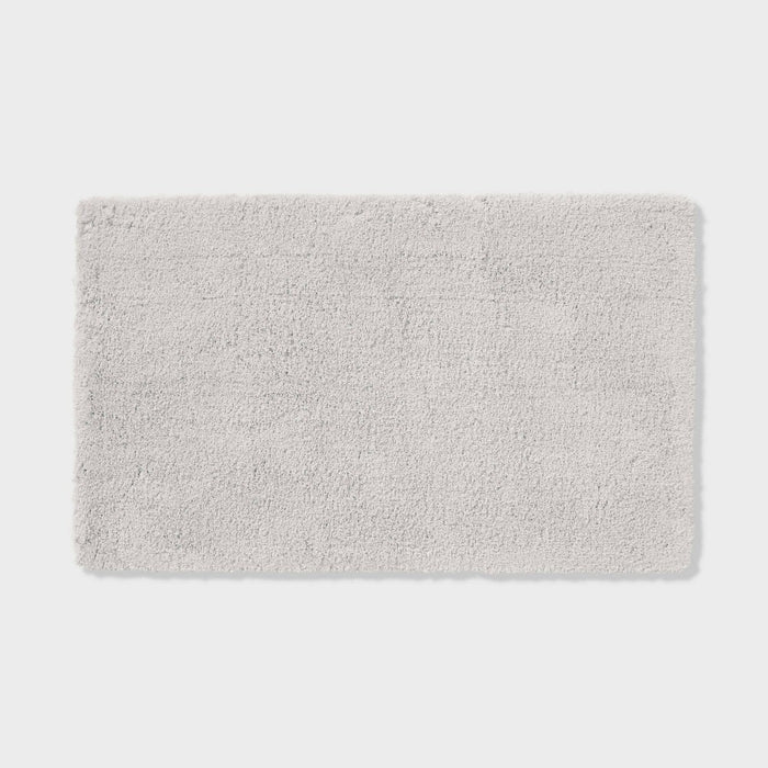 24"x40" Spa Plush Bath Rug Light Gray - Threshold