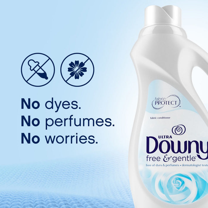 Downy Ultra Free & Gentle Liquid Fabric Conditioner - Unscented - 88 fl oz