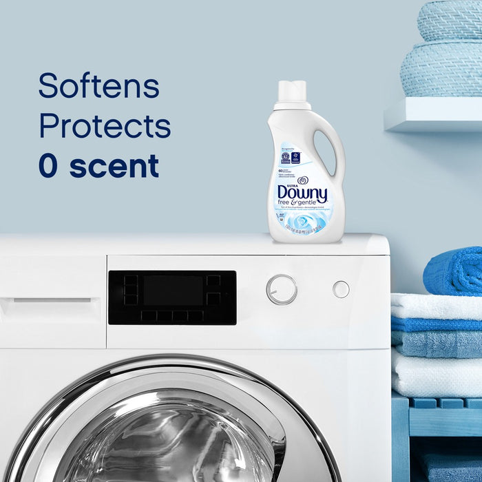 Downy Ultra Free & Gentle Liquid Fabric Conditioner - Unscented - 88 fl oz
