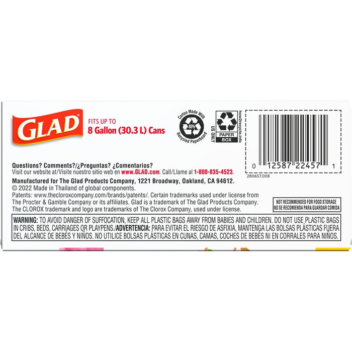 Glad DrawString Trash Bags - Cherry Blossom - 8 Gallon - 26ct