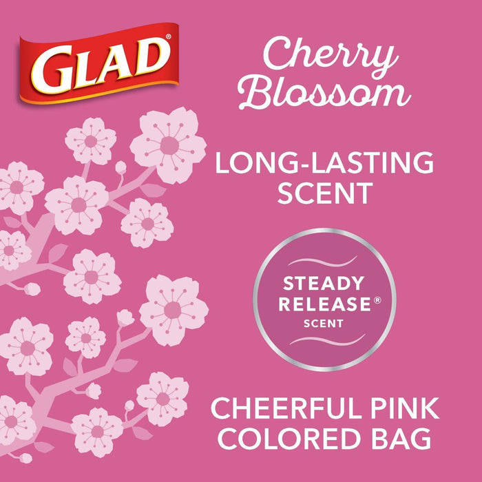 Glad DrawString Trash Bags - Cherry Blossom - 8 Gallon - 26ct