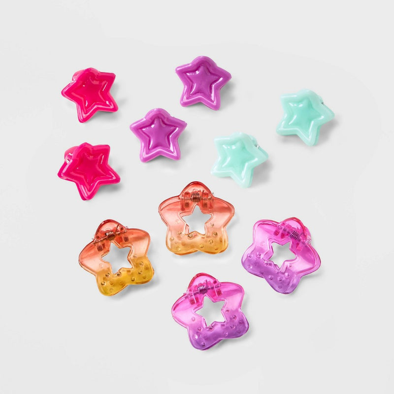 Girls' 10pk Jelly Star Clips - Cat & Jack