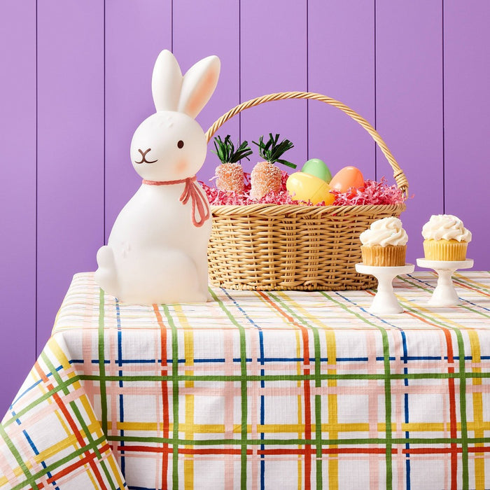 60"x84" Plaid Peva Easter Tablecloth - Spritz