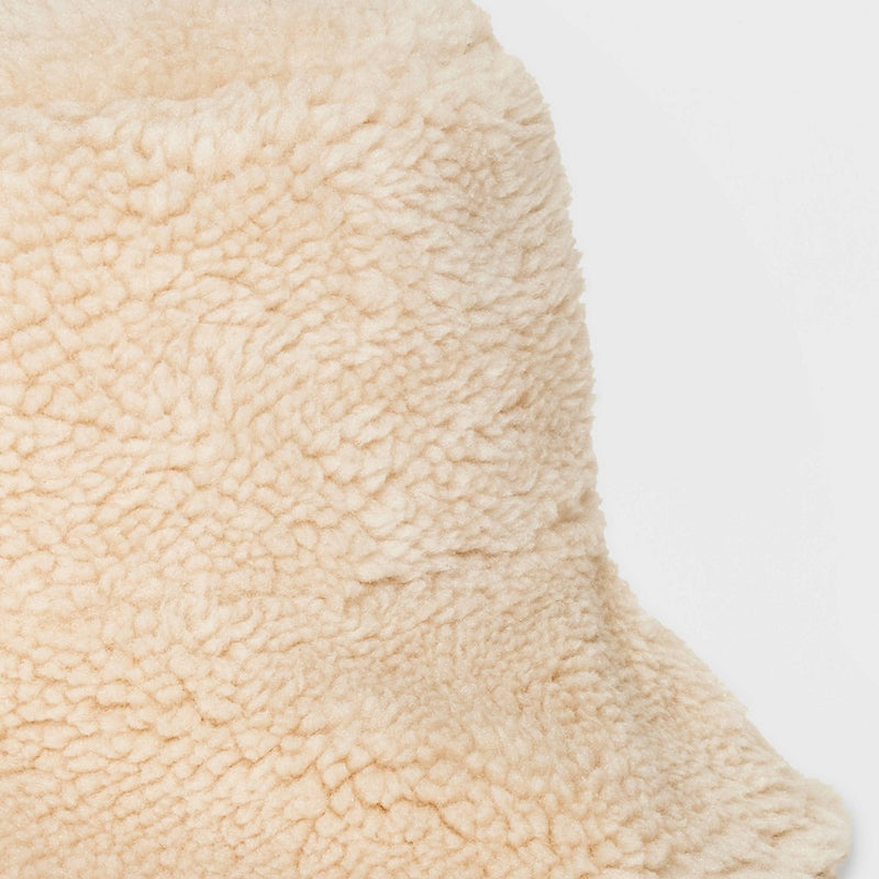 Faux Shearling Bucket Reversible Hat - Wild Fable Tan