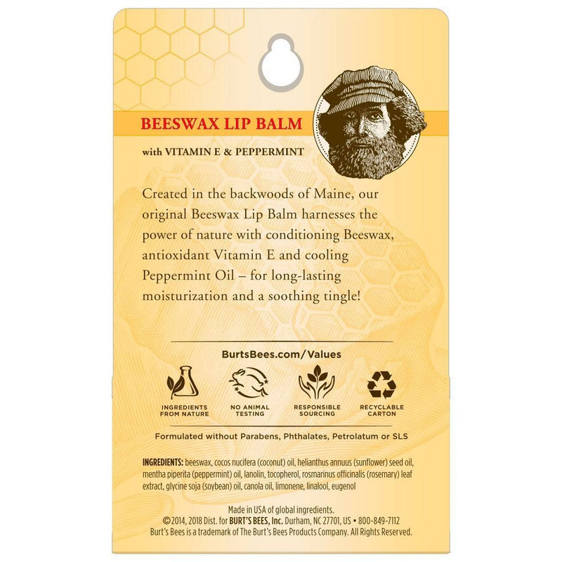 Burt's Bees Lip Balm - Beeswax - 2pk/0.30oz