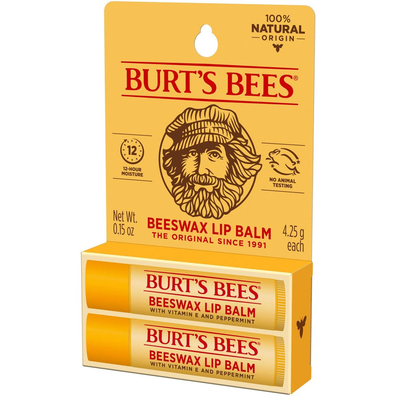 Burt's Bees Lip Balm - Beeswax - 2pk/0.30oz