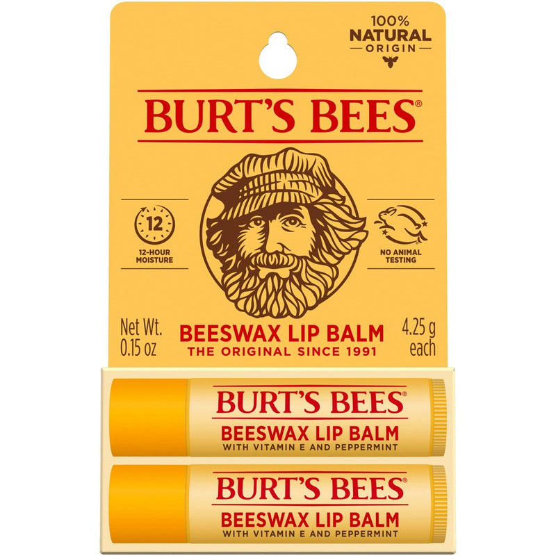 Burt's Bees Lip Balm - Beeswax - 2pk/0.30oz