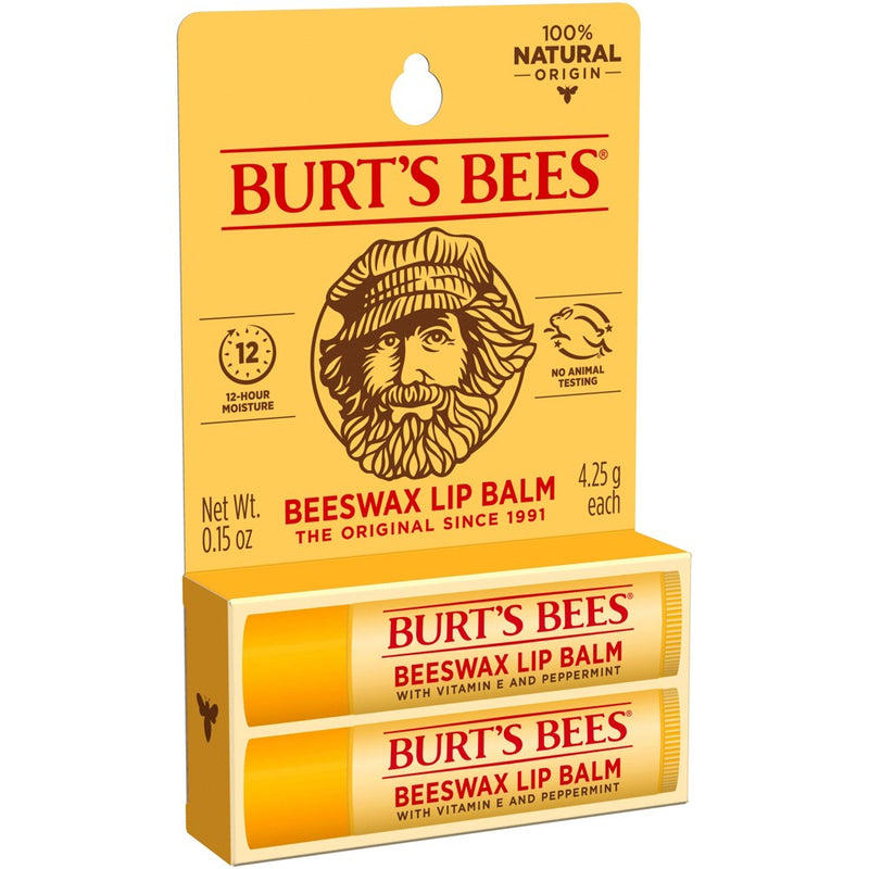 Burt's Bees Lip Balm - Beeswax - 2pk/0.30oz