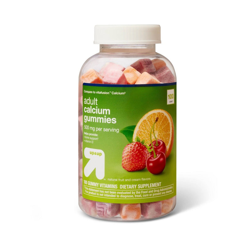 Calcium Gummies - Orange, Strawberry & Cherry - 100ct - up & up