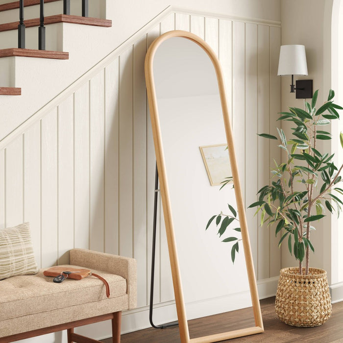 20" x 65" Arch Floor Mirror Natural - Threshold (LOCAL PICKUP ONLY)