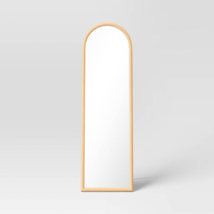 20" x 65" Arch Floor Mirror Natural - Threshold (LOCAL PICKUP ONLY)