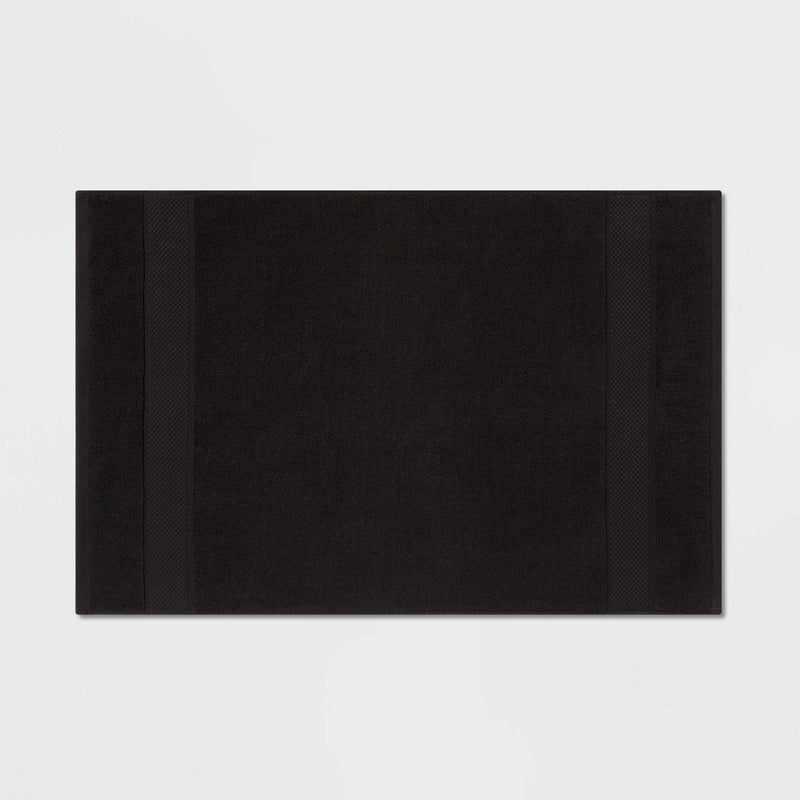 Performance Plus Towel Bath Mat Black - Threshold