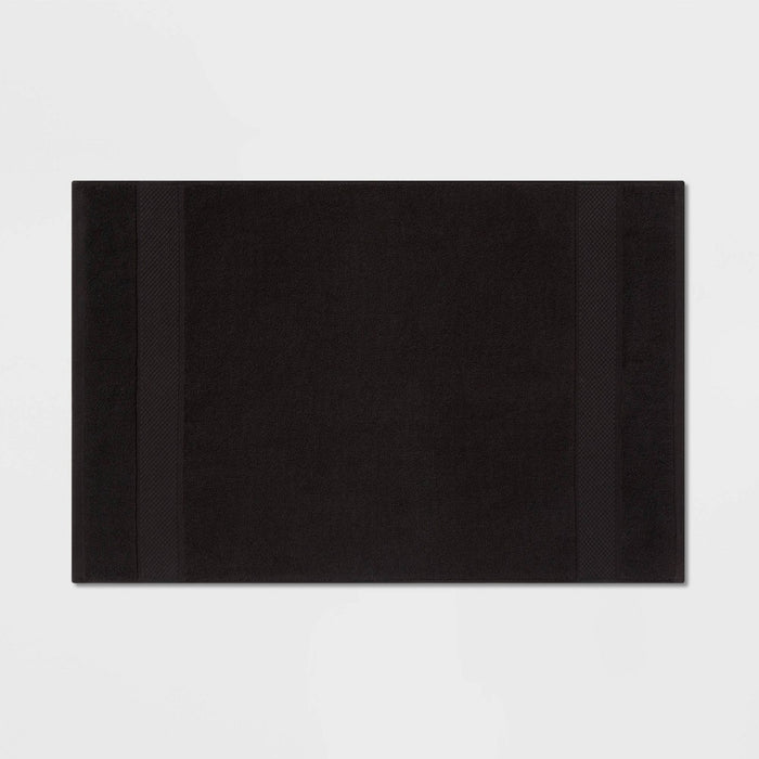 Performance Plus Towel Bath Mat Black - Threshold
