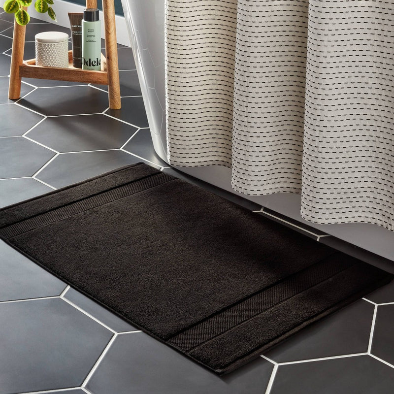 Performance Plus Towel Bath Mat Black - Threshold