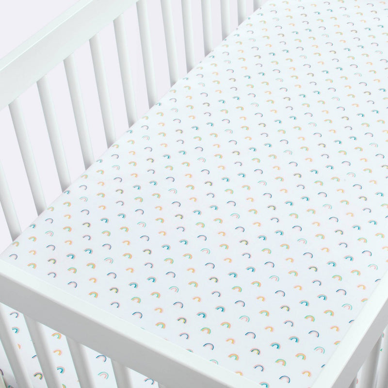 Fitted Crib Sheet Rainbows - Cloud Island