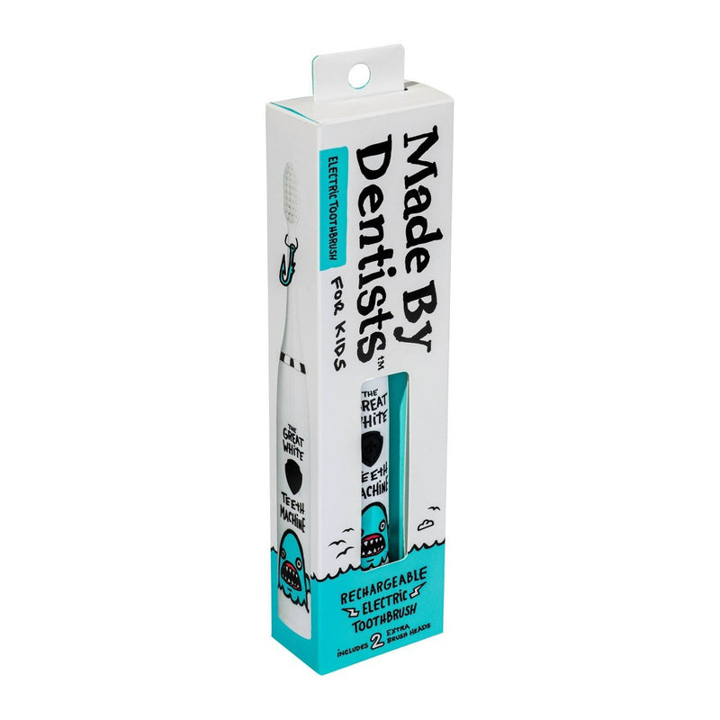 Made by Dentists Kids' Rechargeable Electric Toothbrush with 2 Replacement Toothbrush Heads and Charger - Shark