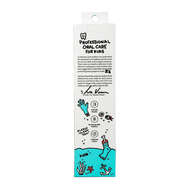 Made by Dentists Kids' Rechargeable Electric Toothbrush with 2 Replacement Toothbrush Heads and Charger - Shark