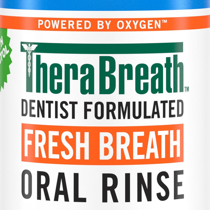 TheraBreath Fresh Breath Oral Rinse Icy Mint - 33.8 fl oz