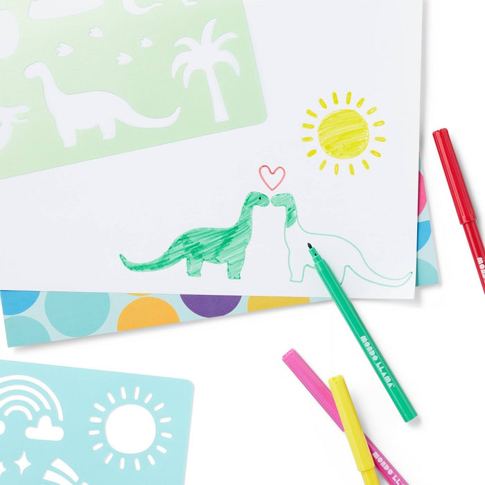 20pc Super Sketches Stencil Set - Mondo Llama