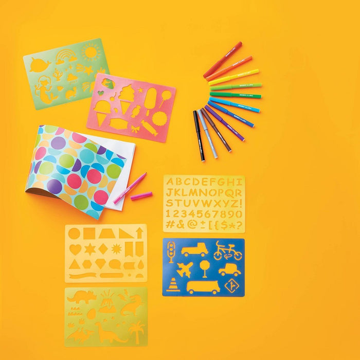 20pc Super Sketches Stencil Set - Mondo Llama