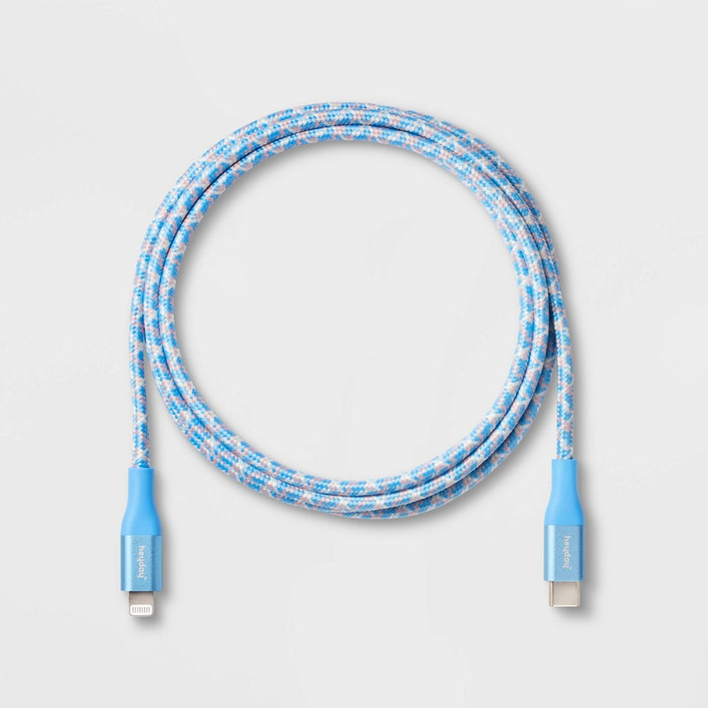 6' Lightning to USB-C Braided Cable - heyday Tranquil Blue