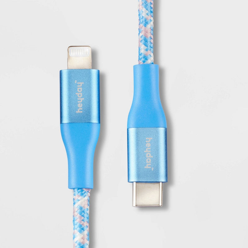 6' Lightning to USB-C Braided Cable - heyday Tranquil Blue