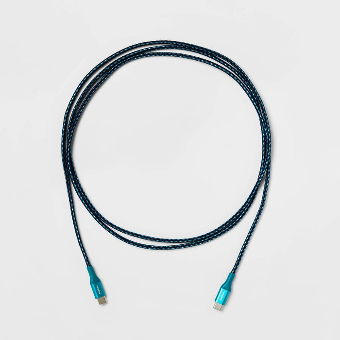 6' USB-C to USB-C Braided Cable - heyday Ocean Teal/Navy
