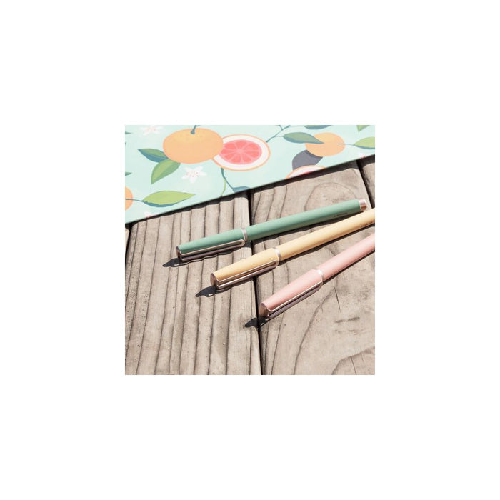 U Brands 3ct Soft Touch Felt Tip Pens - Rose Gold Accents